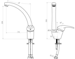 Смеситель для кухни Paulmark Holstein Ho212012-331 белый